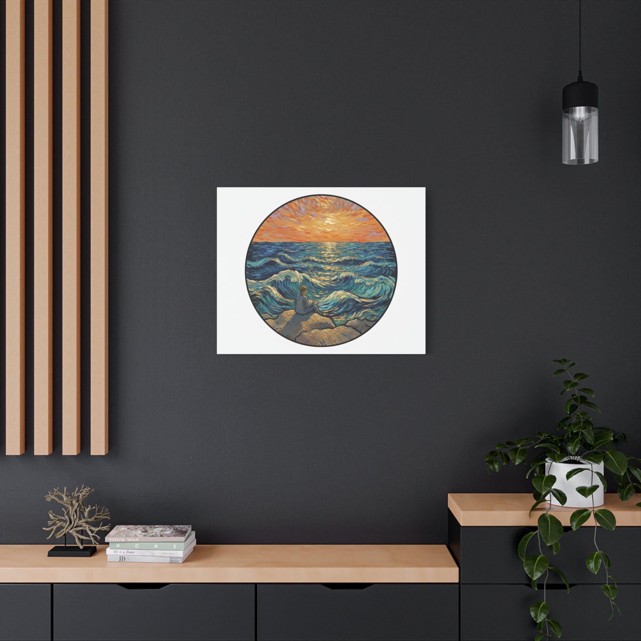 Presidential Sunset Figure Canvas — Ocean Edition