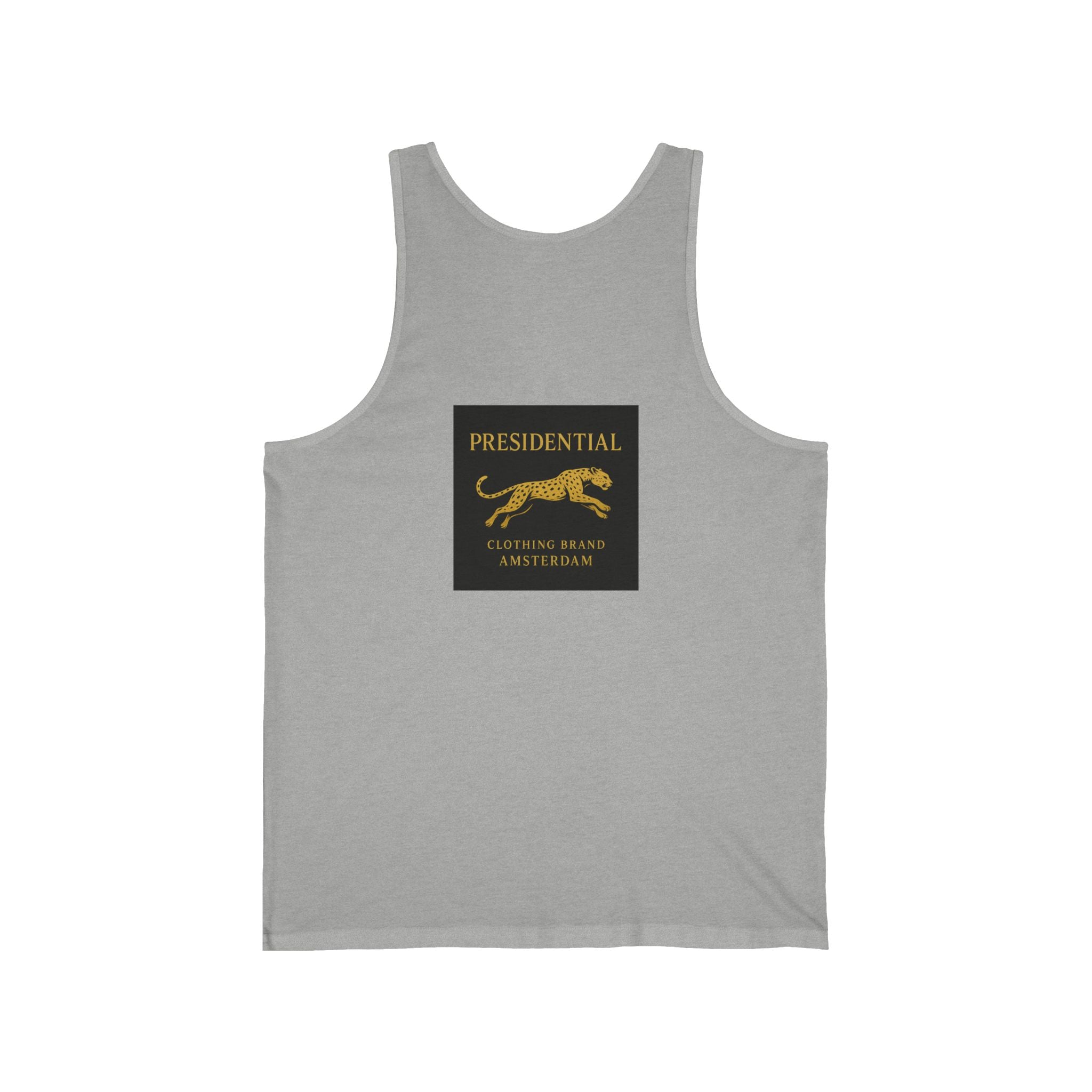 Floral & Presidential Graphic Tank Top — Minimal Flower and Bold Emblem Jersey Tank