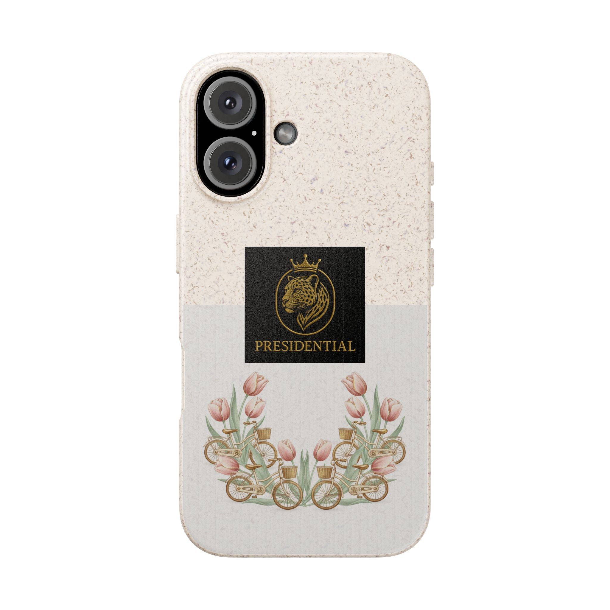 Biodegradable Phone Case — Presidential Lion Crest with Floral Wreath