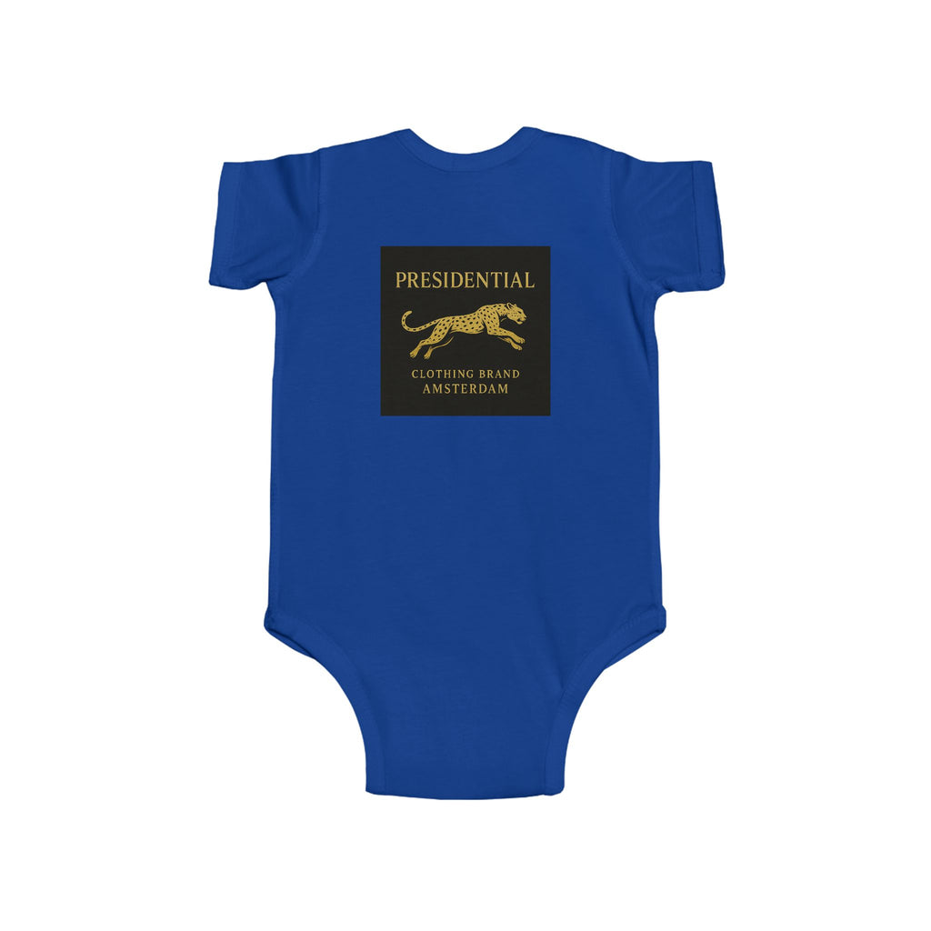Infant Bodysuit - 'President-Real' Gold Logo Baby One-Piece