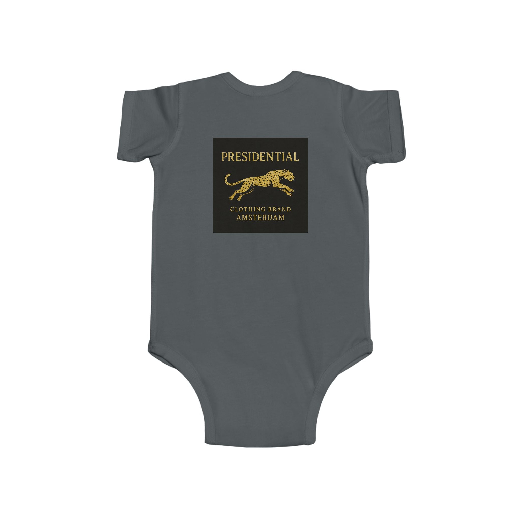 Infant Bodysuit - 'President-Real' Gold Logo Baby One-Piece