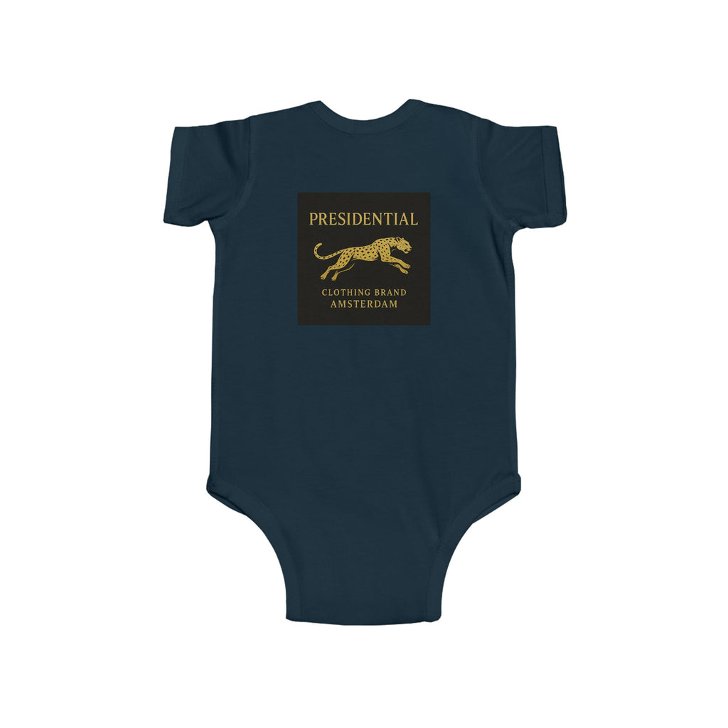 Infant Bodysuit - 'President-Real' Gold Logo Baby One-Piece