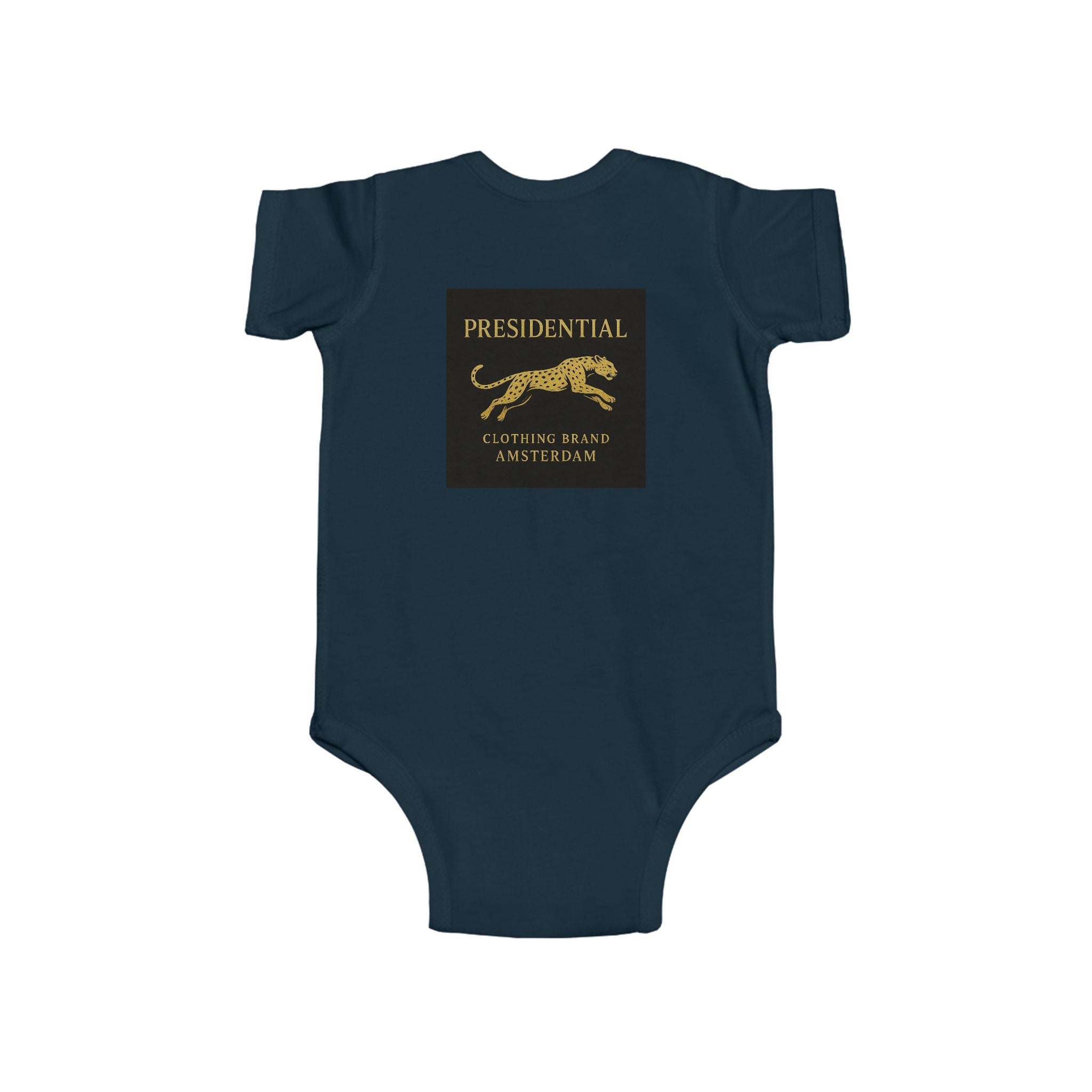Infant Bodysuit - 'President-Real' Gold Logo Baby One-Piece