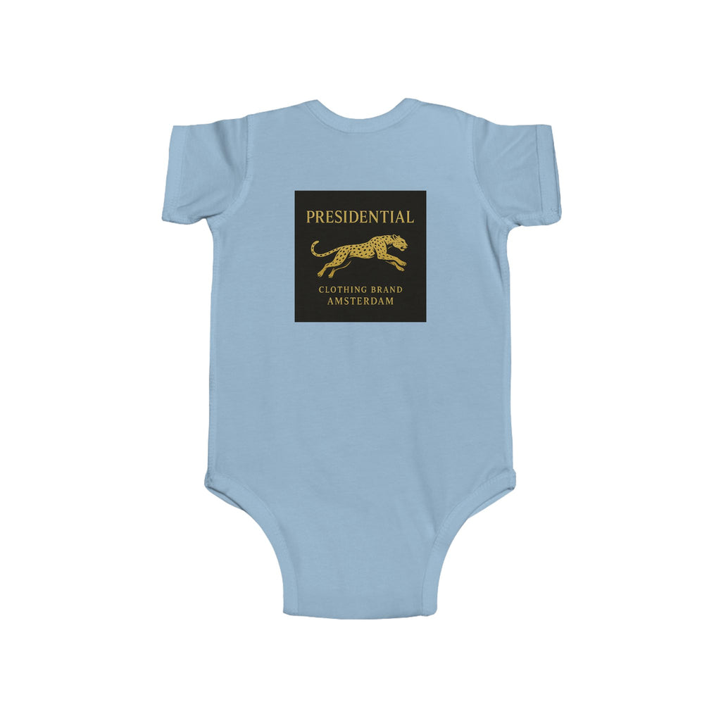 Infant Bodysuit - 'President-Real' Gold Logo Baby One-Piece