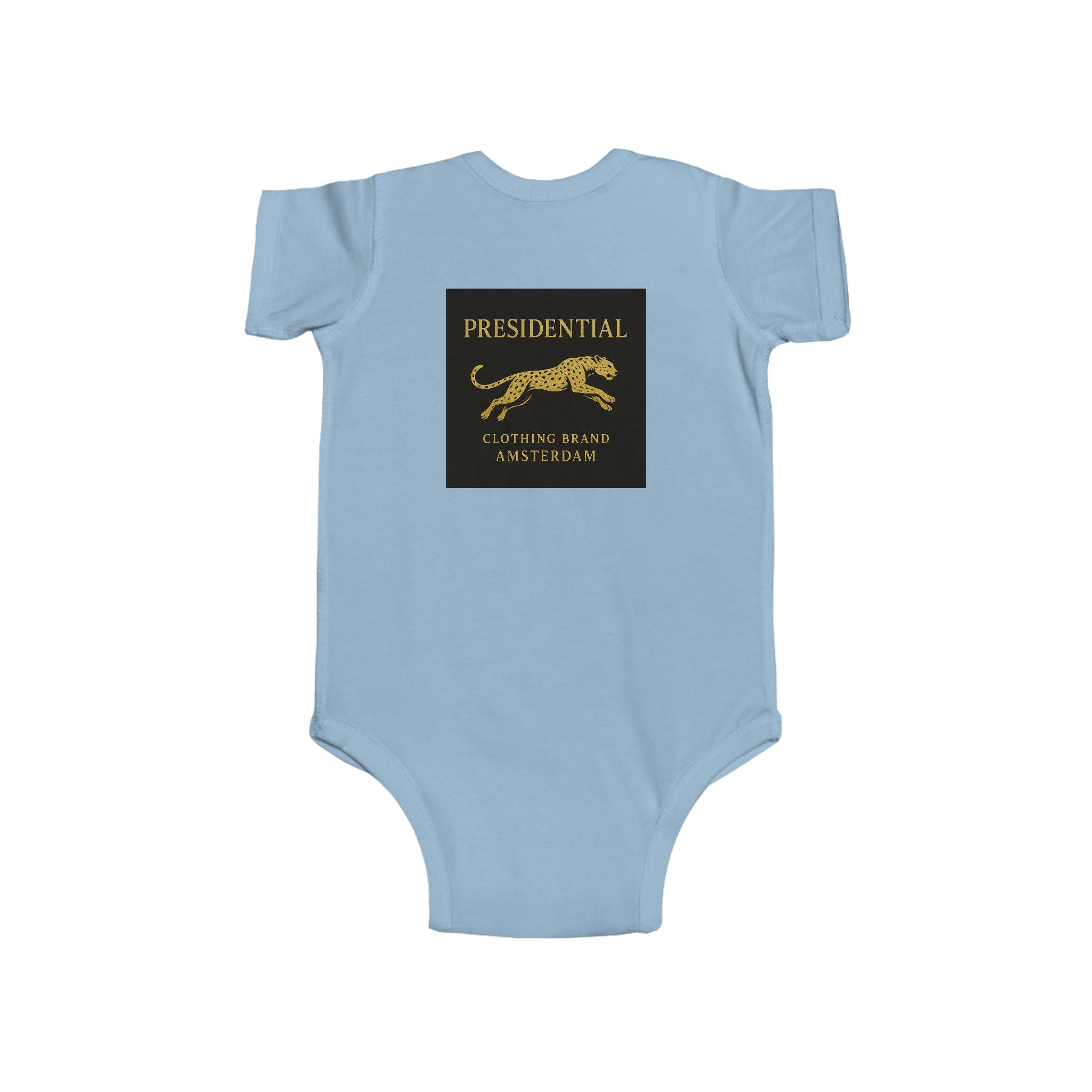 Infant Bodysuit - 'President-Real' Gold Logo Baby One-Piece