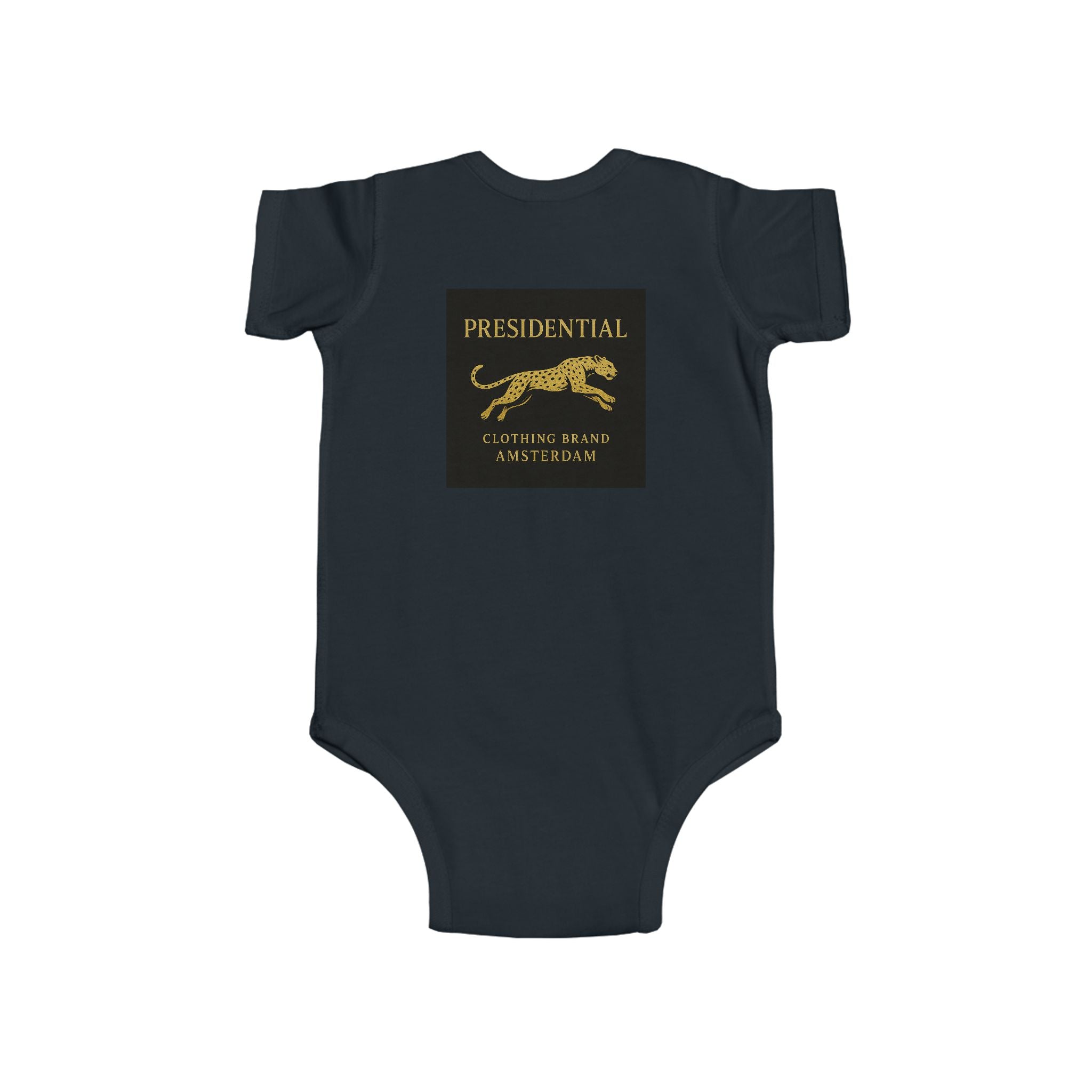 Infant Bodysuit - 'President-Real' Gold Logo Baby One-Piece