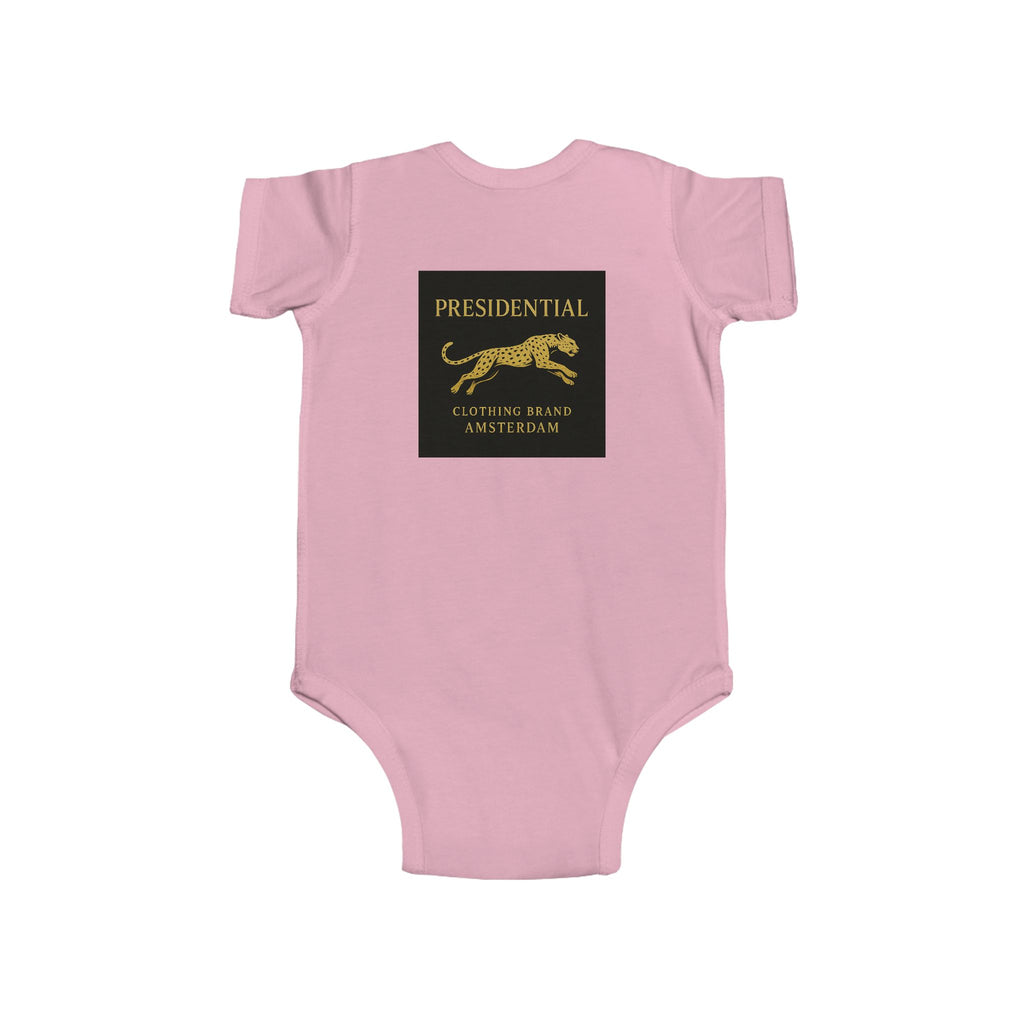 Infant Bodysuit - 'President-Real' Gold Logo Baby One-Piece