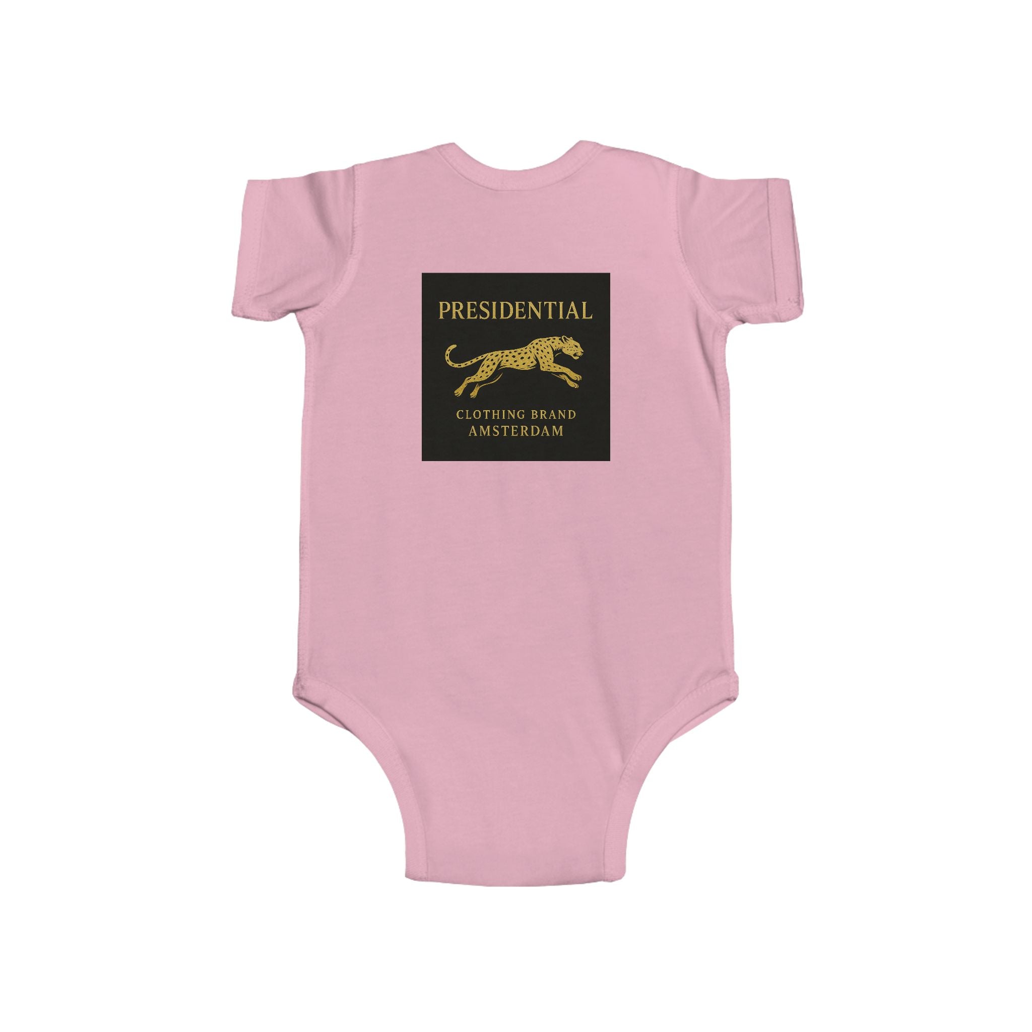 Infant Bodysuit - 'President-Real' Gold Logo Baby One-Piece