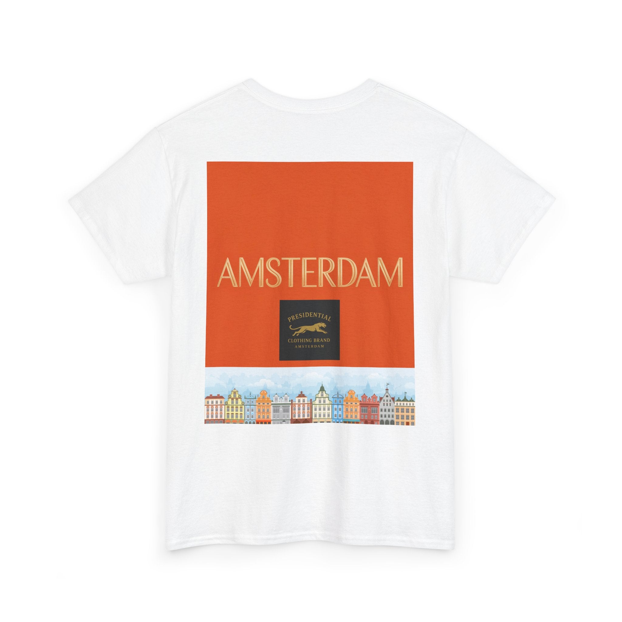 Amsterdam Tulip Graphic Tee — Vintage Cityscape Travel T‑Shirt