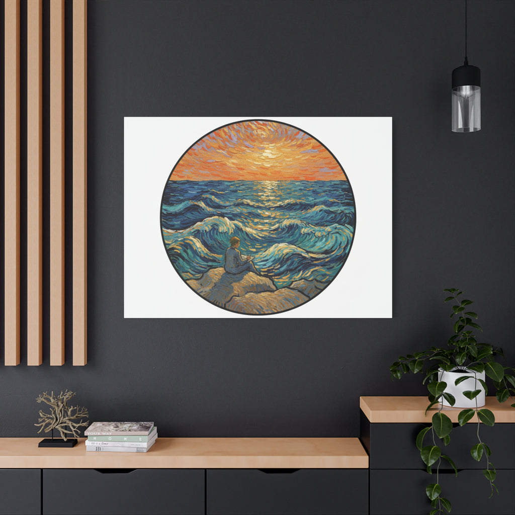 Presidential Sunset Figure Canvas — Ocean Edition