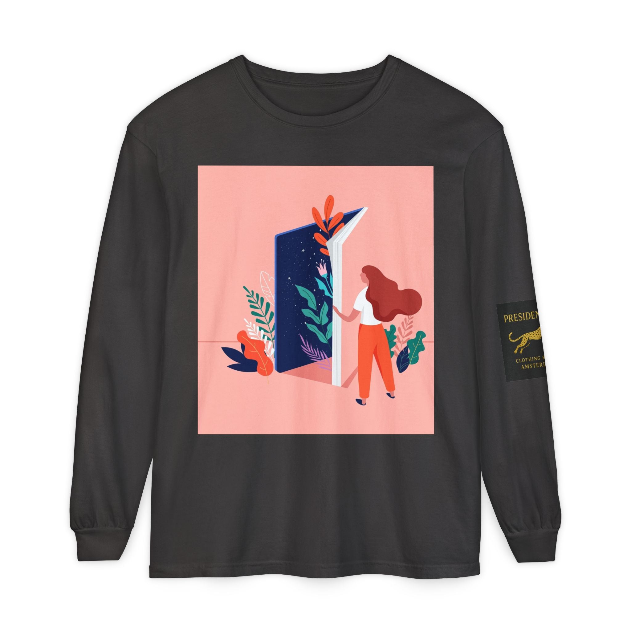 Long Sleeve T-Shirt — Modern Botanical Illustrated Graphic
