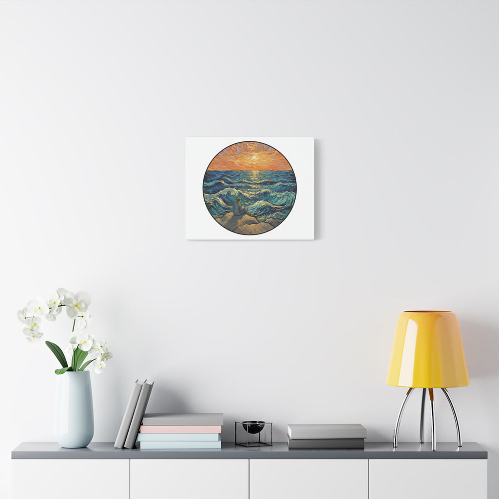 Presidential Sunset Figure Canvas — Ocean Edition