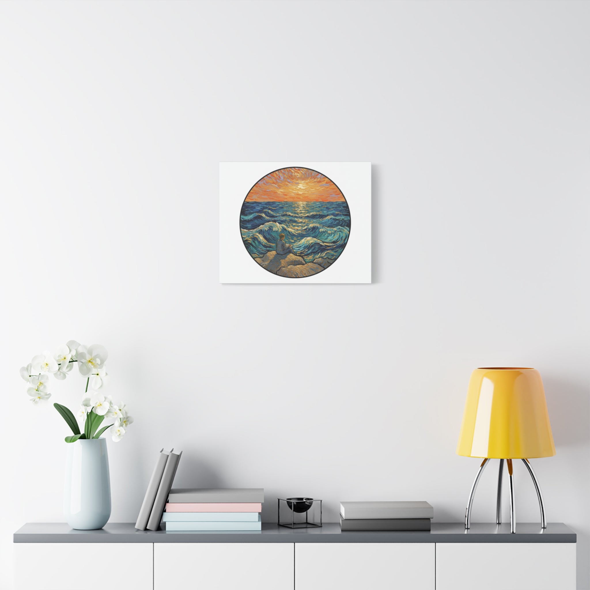 Presidential Sunset Figure Canvas — Ocean Edition
