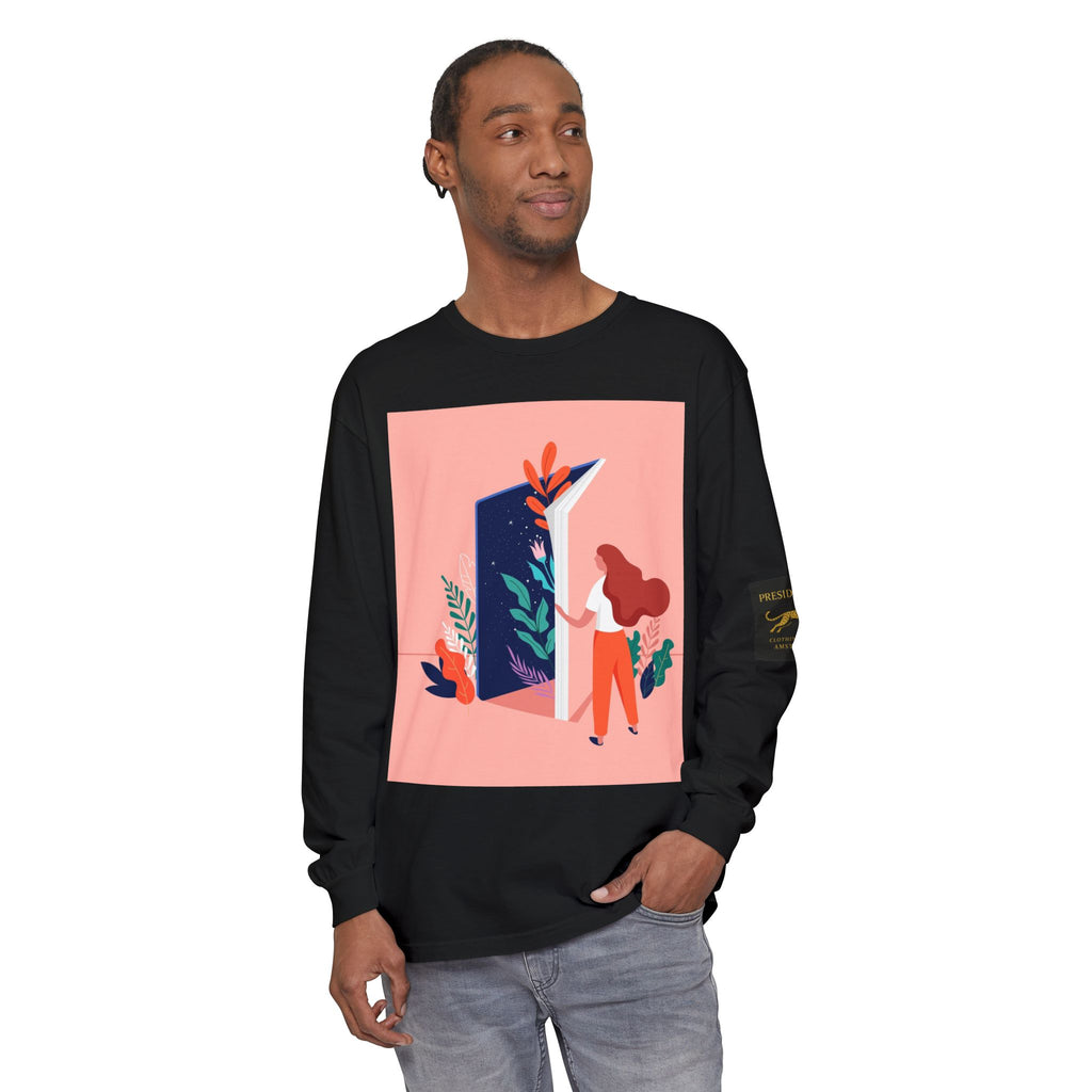 Long Sleeve T-Shirt — Modern Botanical Illustrated Graphic