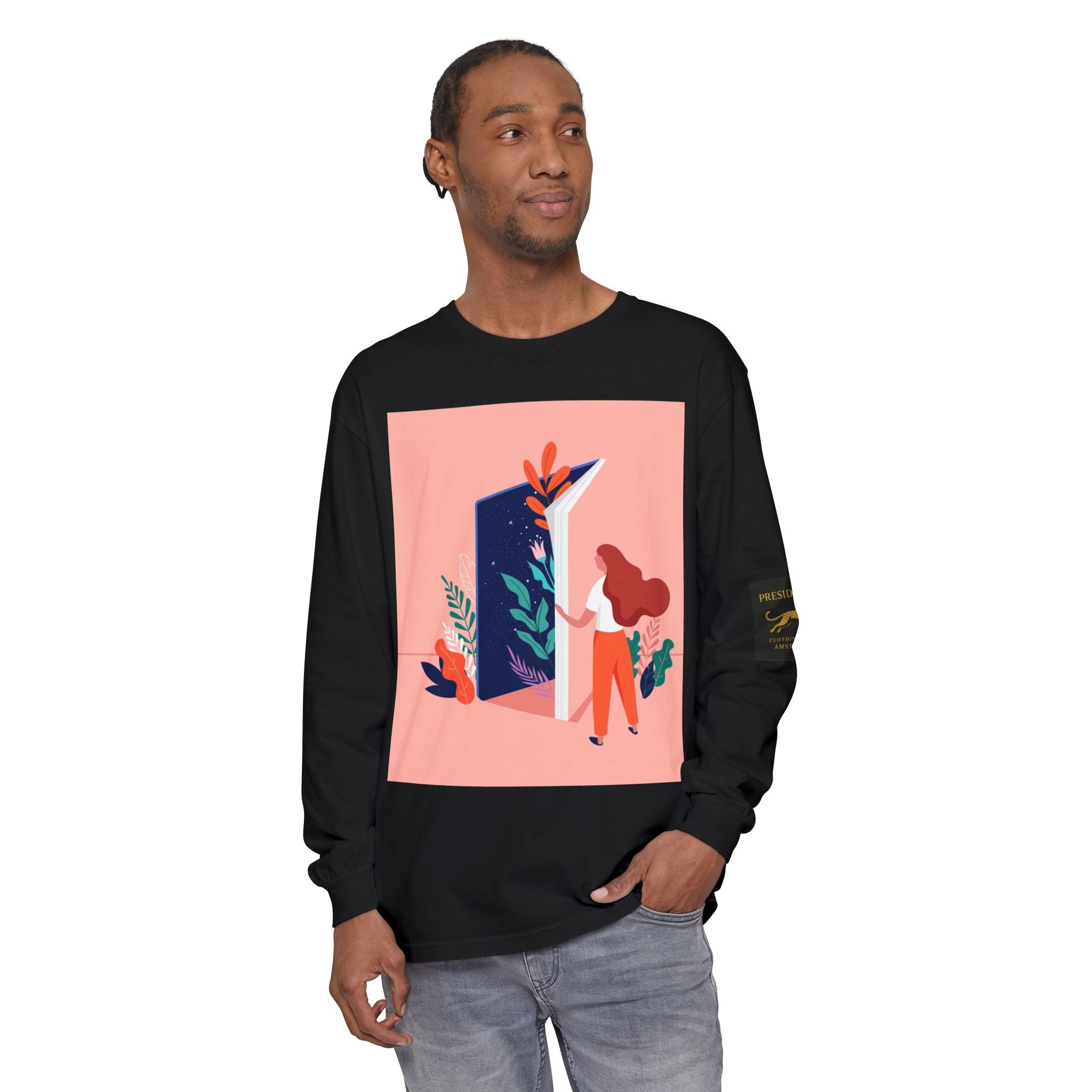 Long Sleeve T-Shirt — Modern Botanical Illustrated Graphic
