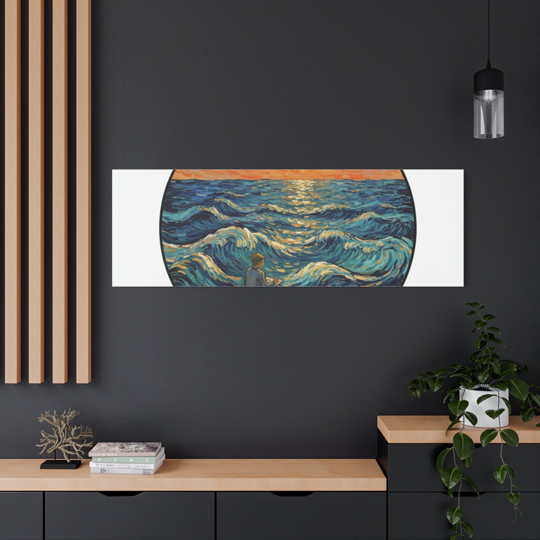 Presidential Sunset Figure Canvas — Ocean Edition