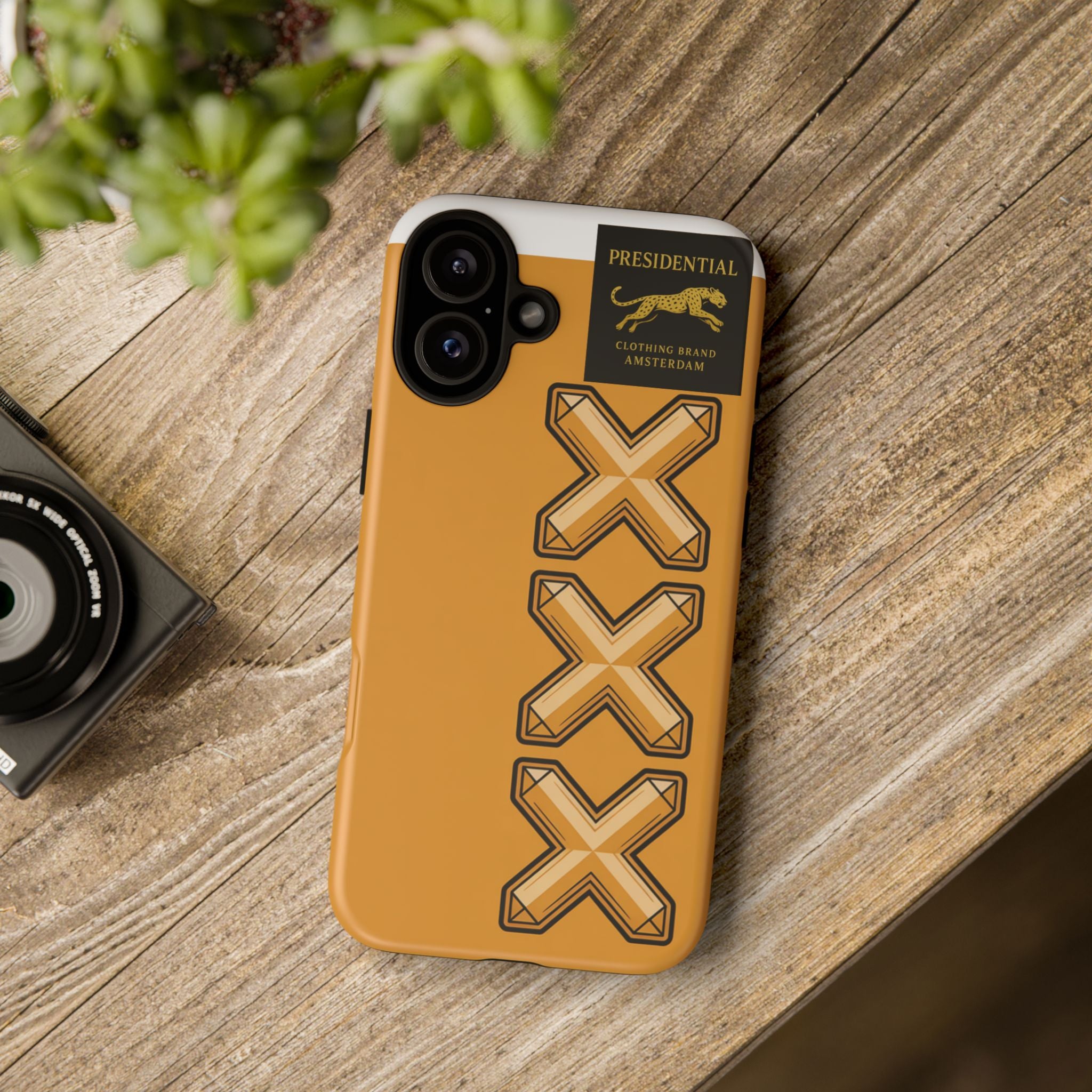Amsterdam XXX Gold Tough Phone Case – Presidential Lion Design